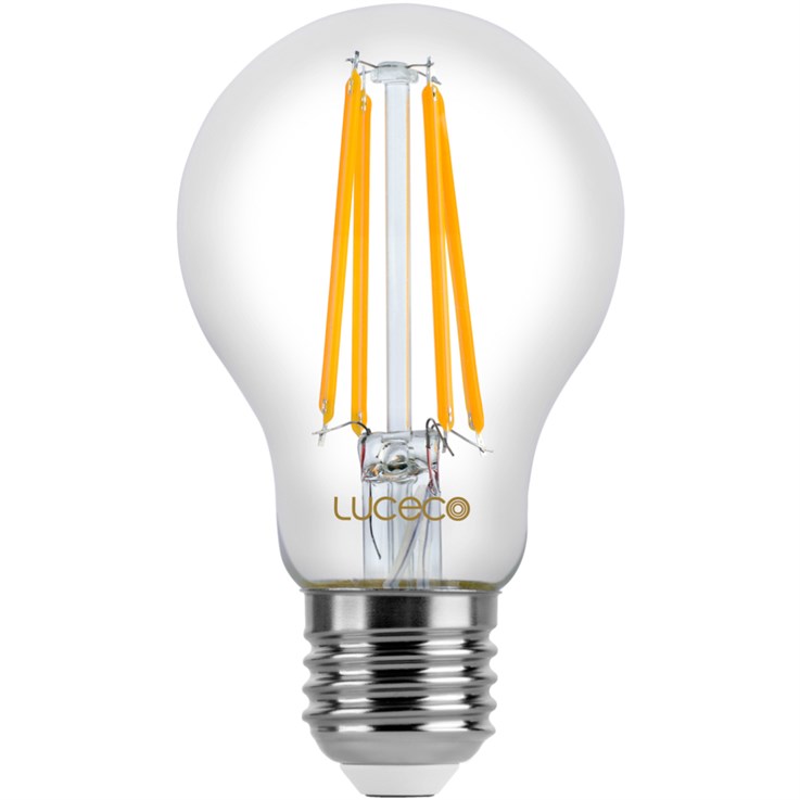 Luceco A60 Clear 7W E27 Screw 2700K 810lm LED Filament